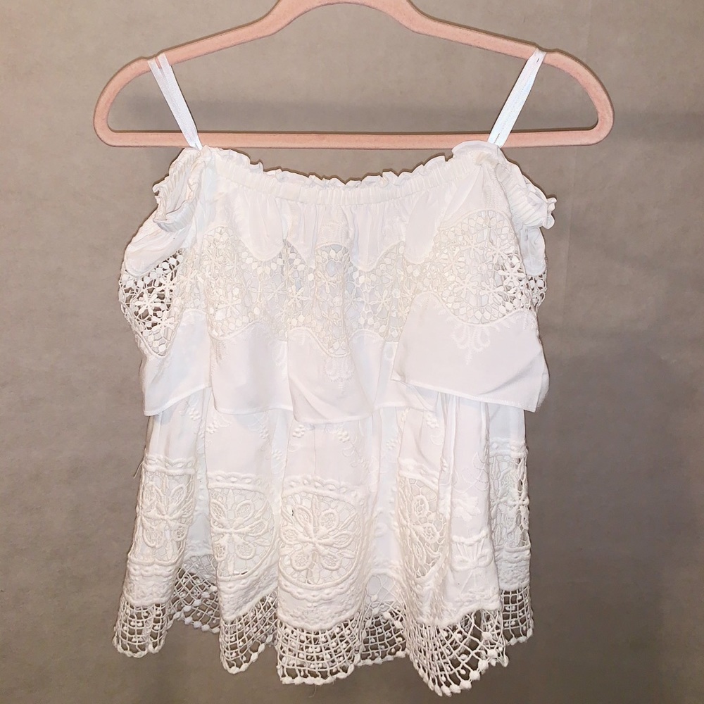 BCBGMaxazria off the shoulder top!